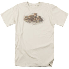 Load image into Gallery viewer, Wildlife Lion Cubs Mens T Shirt Cream
