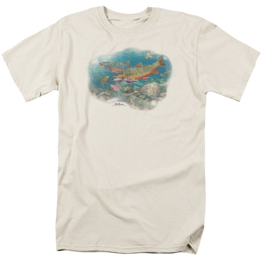 Wildlife Easy Pickings Trout Mens T Shirt Cream