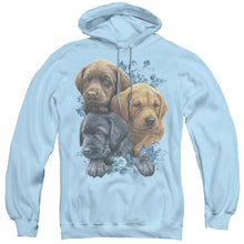 Load image into Gallery viewer, Wild Wings Puppy Pile Mens Hoodie Light Blue
