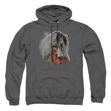 Load image into Gallery viewer, Wild Wings Painted Horses Mens Hoodie Charcoal

