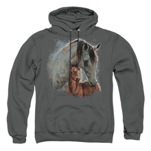 Load image into Gallery viewer, Wild Wings Painted Horses Mens Hoodie Charcoal
