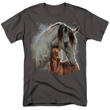 Load image into Gallery viewer, Wild Wings Painted Horses Mens T Shirt Charcoal
