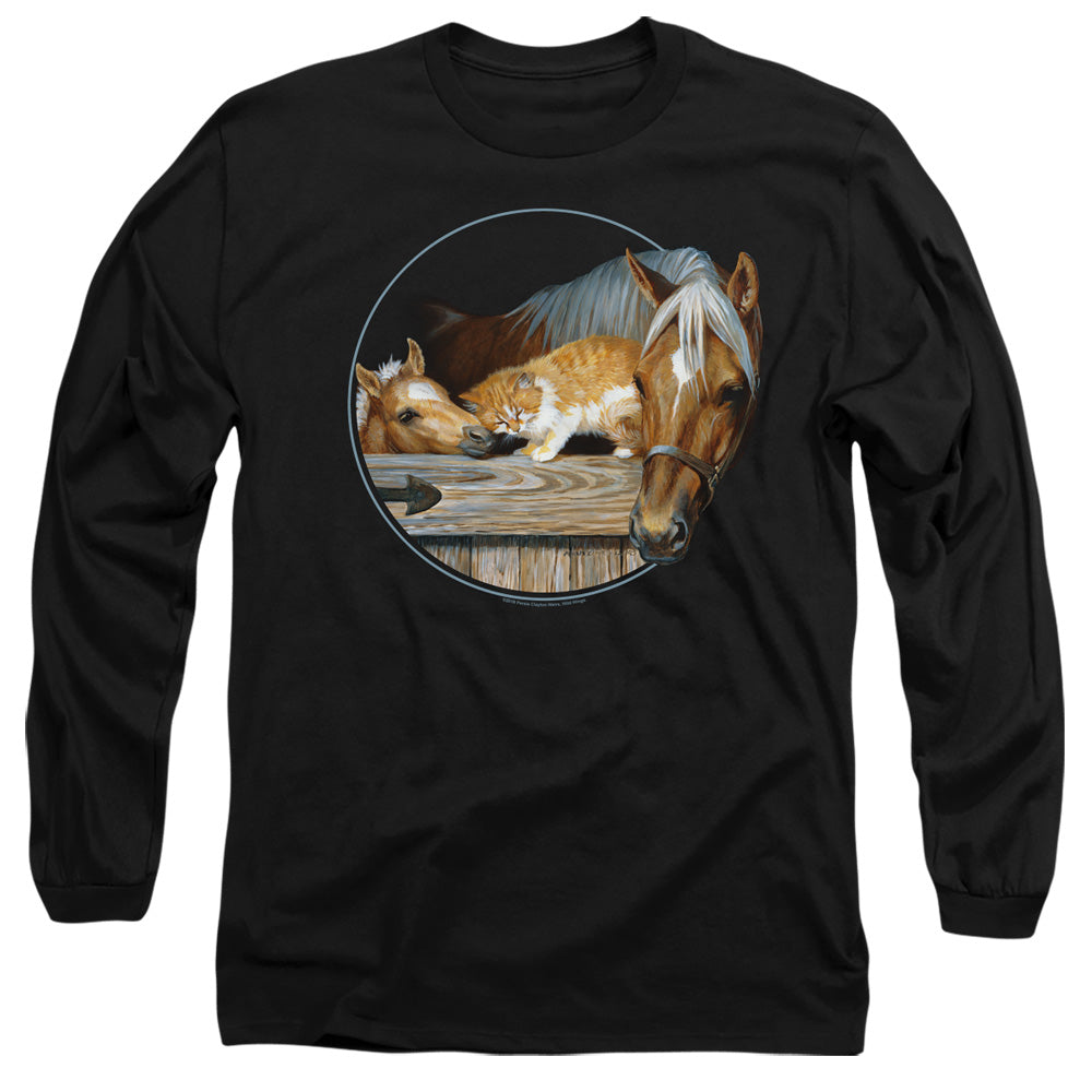 Wild Wings Everyone Loves Kitty Mens Long Sleeve Shirt Black Officially Licensed