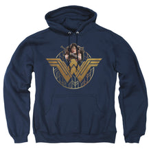 Load image into Gallery viewer, Wonder Woman Movie Power Stance And Emblem Mens Hoodie Navy
