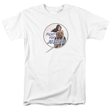 Load image into Gallery viewer, Wonder Woman Movie Fight For Justice Mens T Shirt White
