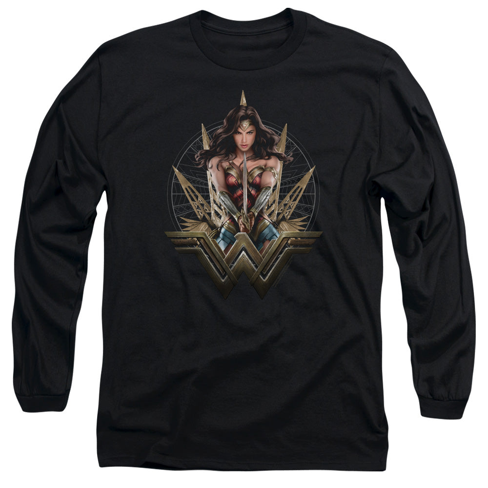 Wonder Woman Movie Wonder Blades Mens Long Sleeve Shirt Black