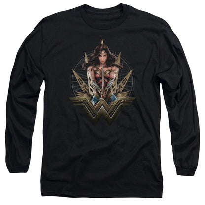 Wonder Woman Movie Wonder Blades Mens Long Sleeve Shirt Black
