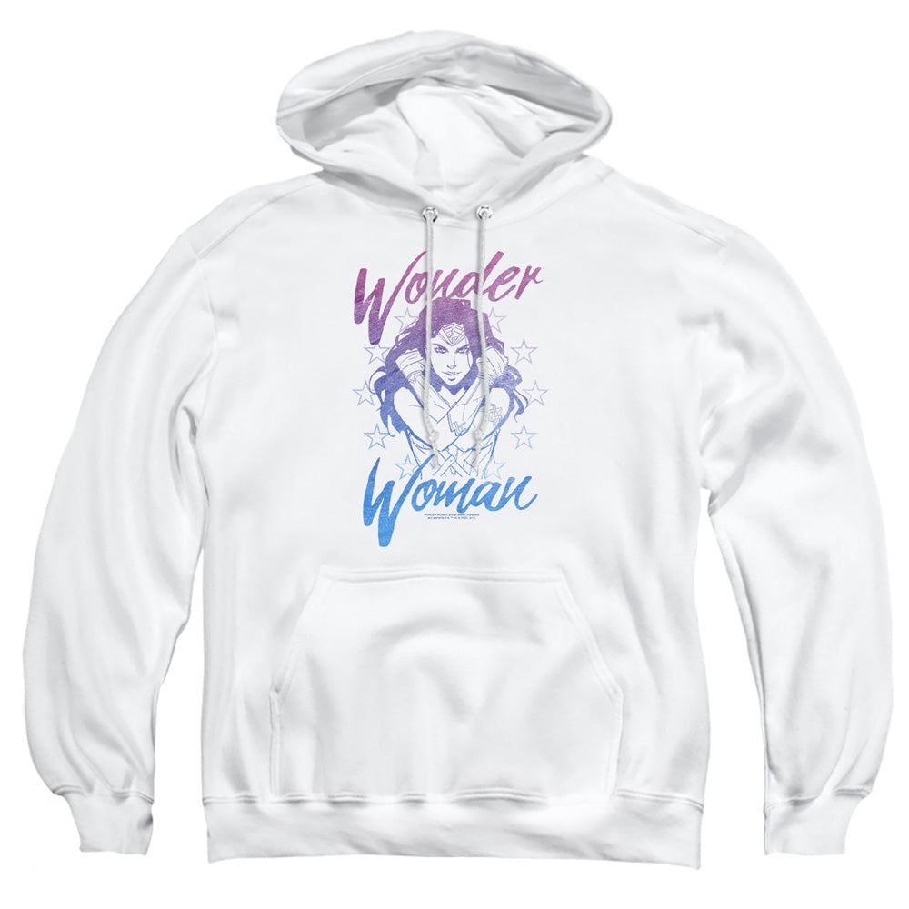 Wonder Woman Movie Retro Stance Mens Hoodie White