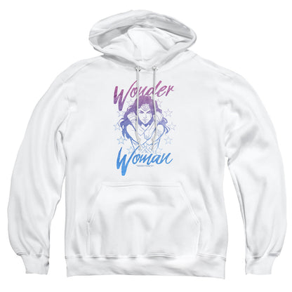 Wonder Woman Movie Retro Stance Mens Hoodie White