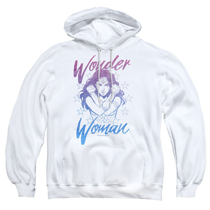 Wonder Woman Movie Retro Stance Mens Hoodie White