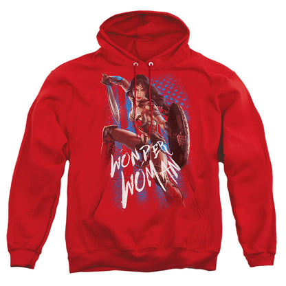 Wonder Woman Movie American Hero Mens Hoodie Red