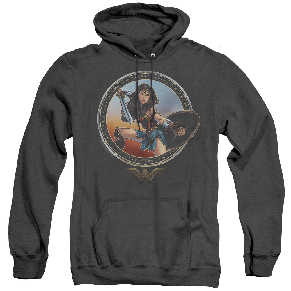 Wonder Woman Movie Battle Pose Heather Mens Hoodie Black