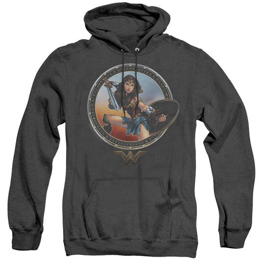 Wonder Woman Movie Battle Pose Heather Mens Hoodie Black