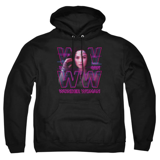 Wonder Woman 84 Vaporwave Wonder Woman Mens Hoodie Black