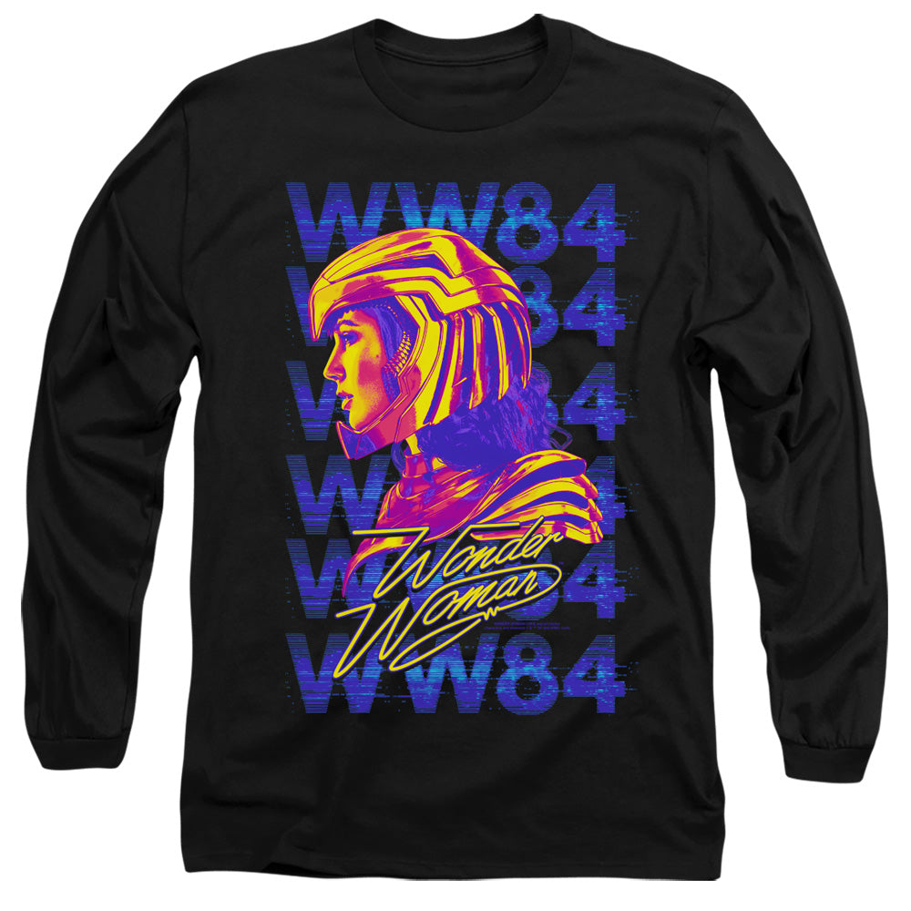 Wonder Woman 84 Ww84 Repeat Mens Long Sleeve Shirt Black Officially Licensed