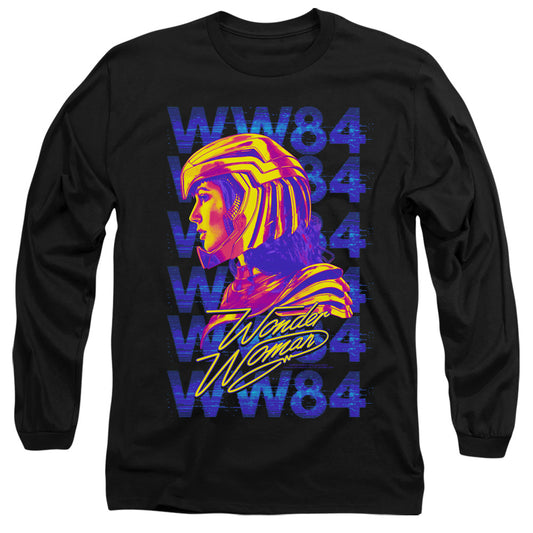 Wonder Woman 84 Ww84 Repeat Mens Long Sleeve Shirt Black Officially Licensed