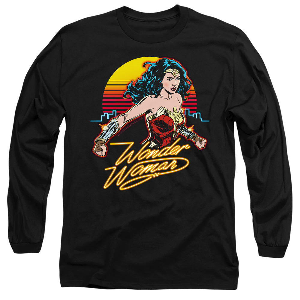 Wonder Woman 84 Skyline Mens Long Sleeve Shirt Black