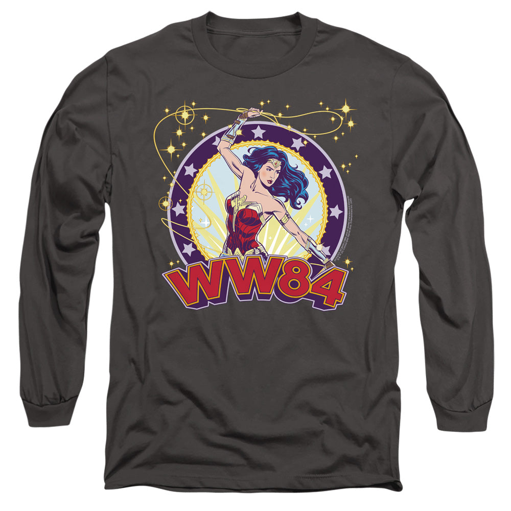 Wonder Woman 84 Lasso Star Mens Long Sleeve Shirt Charcoal