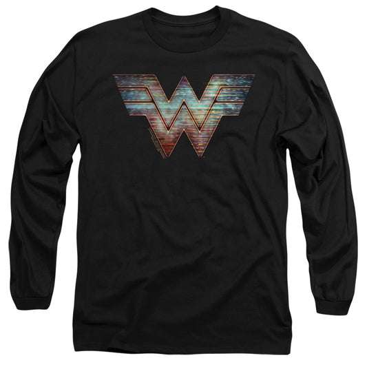 Wonder Woman 84 Static Logo Mens Long Sleeve Shirt Black Officially Licensed