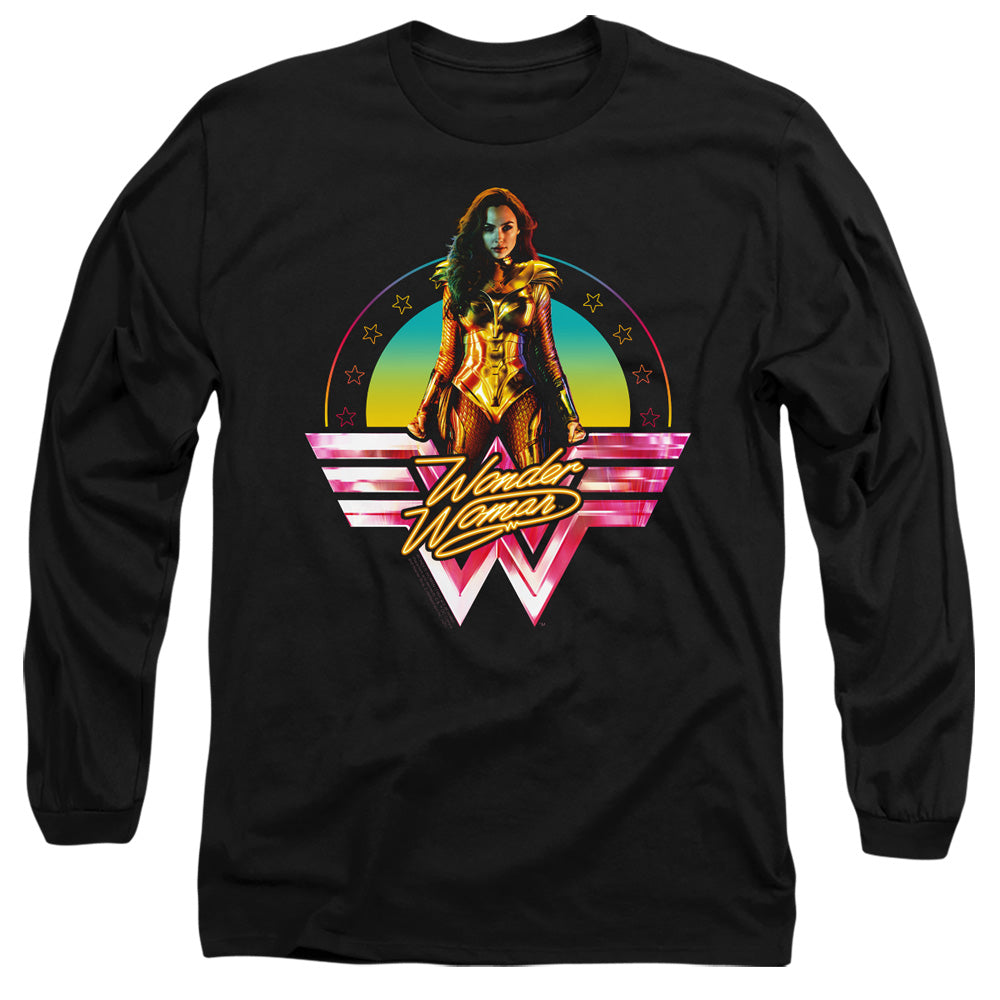 Wonder Woman 84 Color Pop Mens Long Sleeve Shirt Black