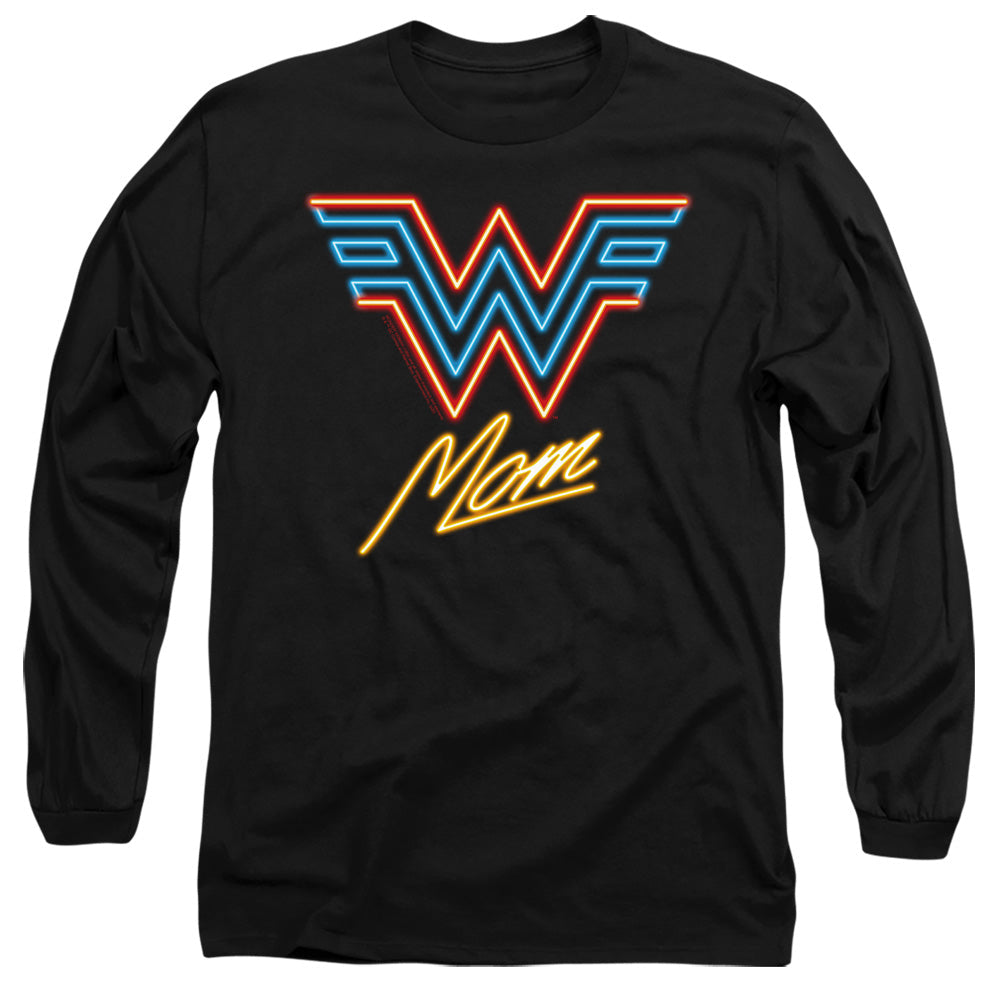 Wonder Woman 84 Wonder Mom Neon Mens Long Sleeve Shirt Black