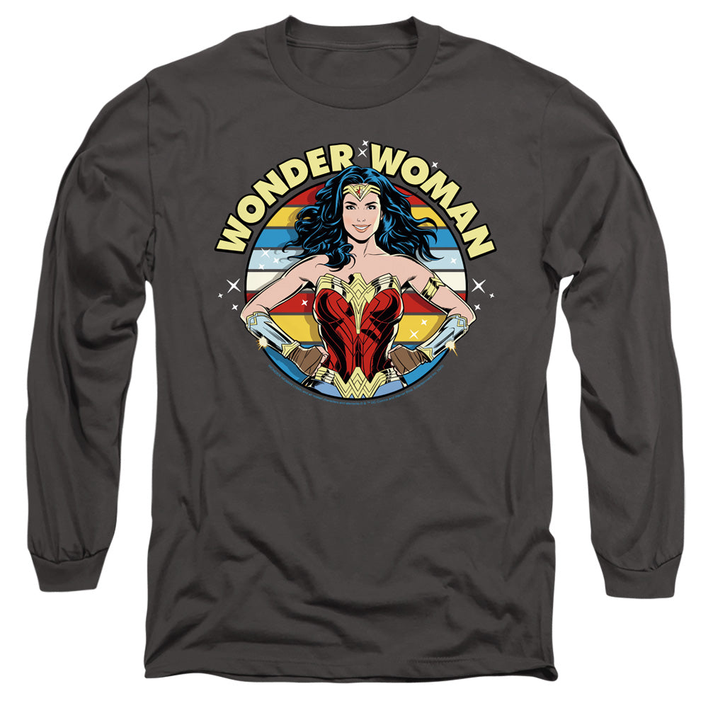 Wonder Woman 84 Woman Of Wonder Mens Long Sleeve Shirt Charcoal