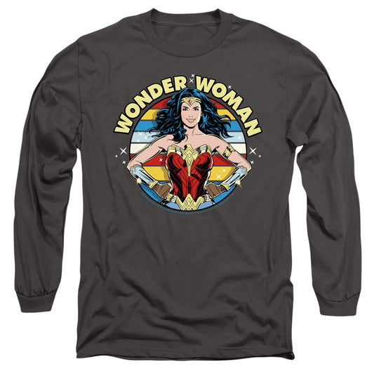 Wonder Woman 84 Woman Of Wonder Mens Long Sleeve Shirt Charcoal Officially Licensed