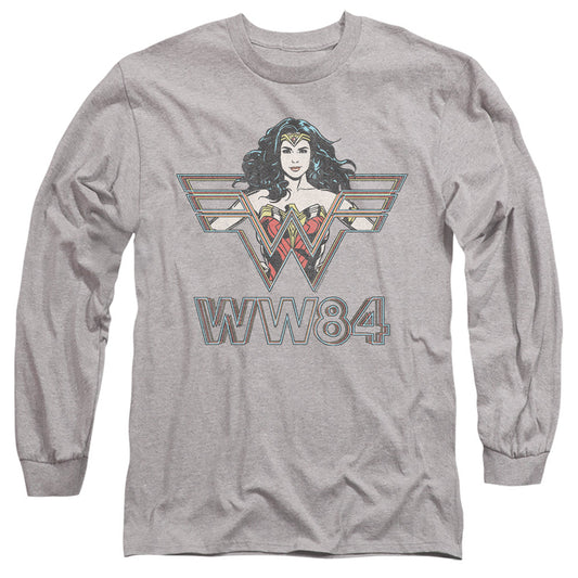 Wonder Woman 84 In Symbol Mens Long Sleeve Shirt Athletic Heather Officially Licensed