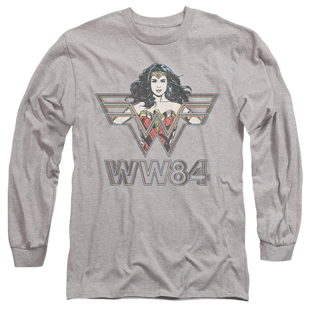 Wonder Woman 84 In Symbol Mens Long Sleeve Shirt Athletic Heather
