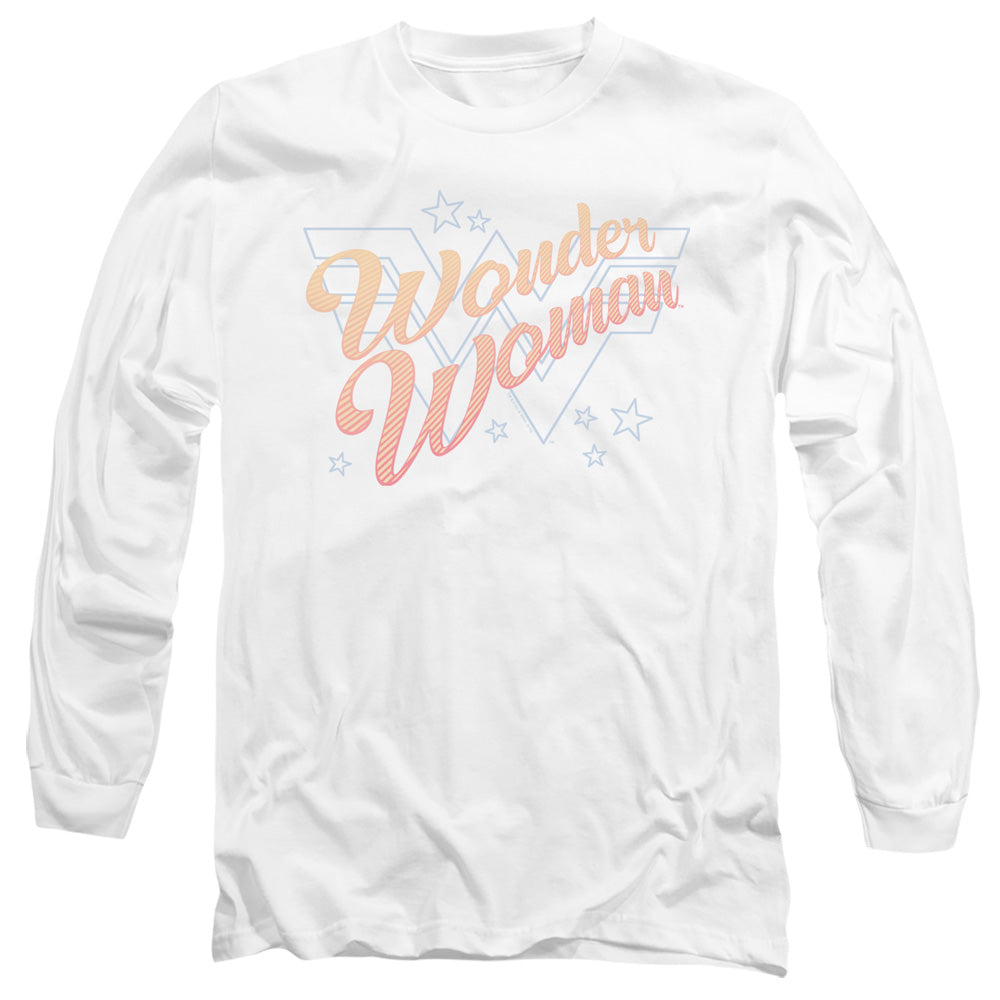Wonder Woman 84 Wonder Lines Mens Long Sleeve Shirt White