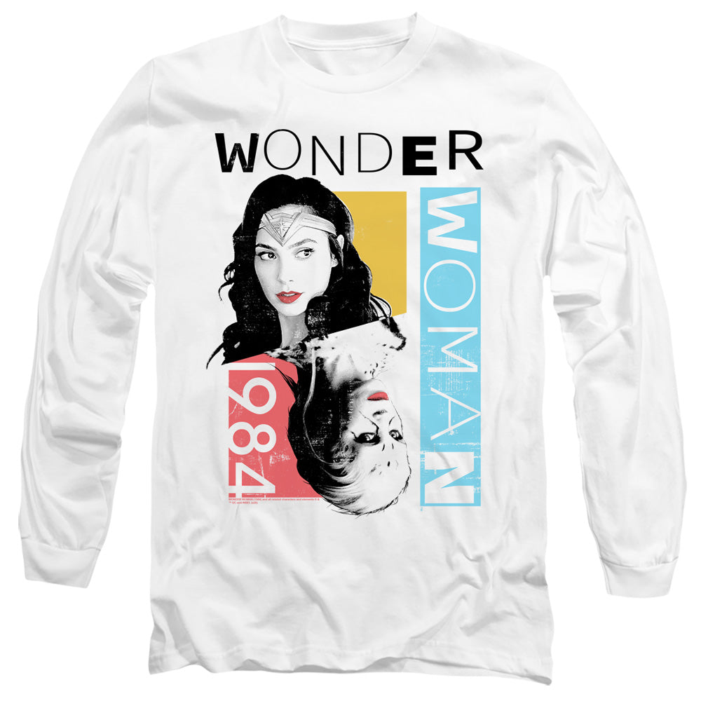 Wonder Woman 84 Color Blocks Mens Long Sleeve Shirt White