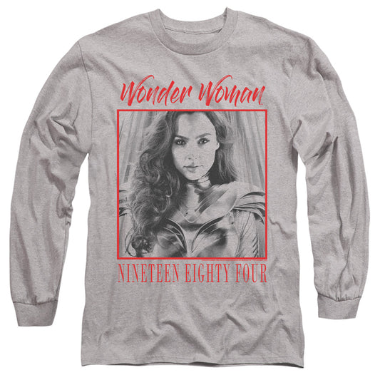 Wonder Woman 84 Wonder Chic Mens Long Sleeve Shirt Athletic Heather Officially Licensed