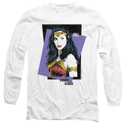 Wonder Woman 84 Strike A Pose Mens Long Sleeve Shirt White Officially Licensed