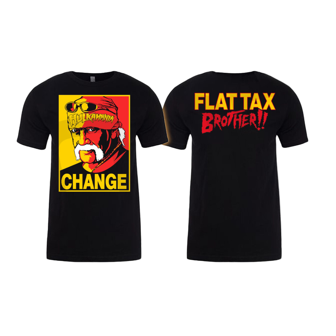 Hulk Hogan Flat Tax Mens T Shirt Black