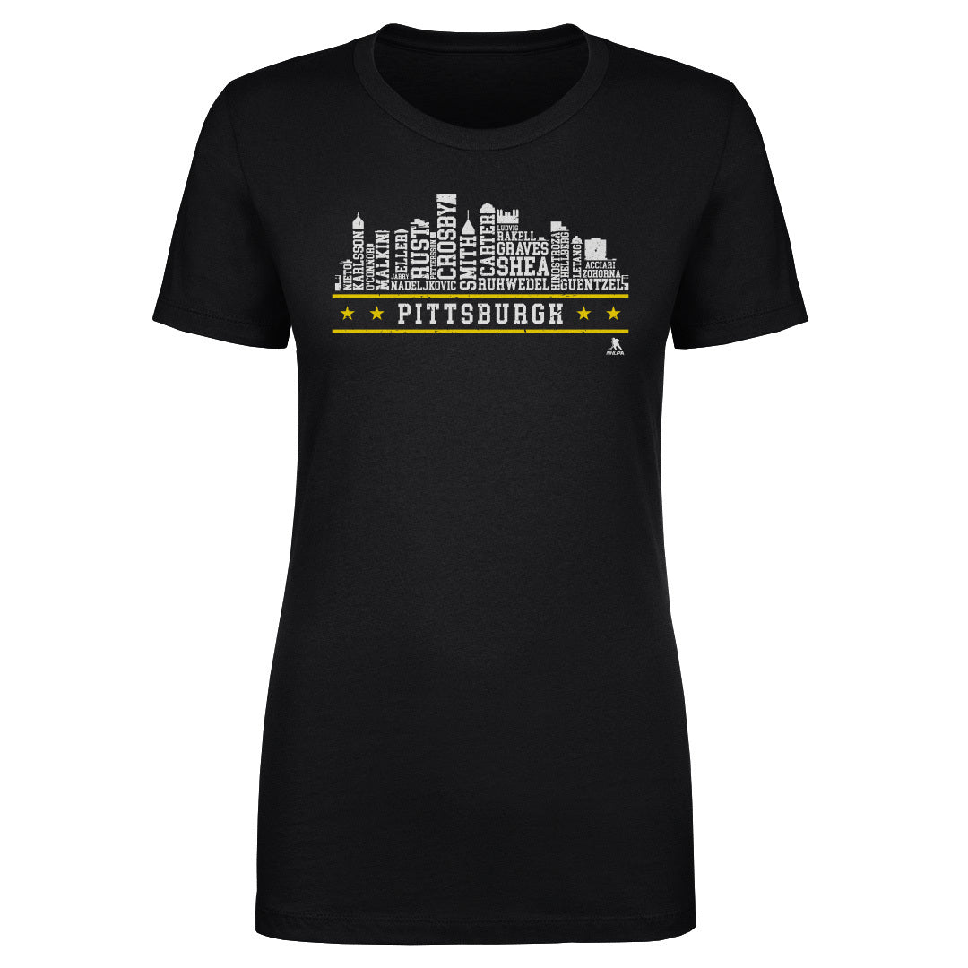 Pittsburgh Hockey Roster Skyline 23 WHT