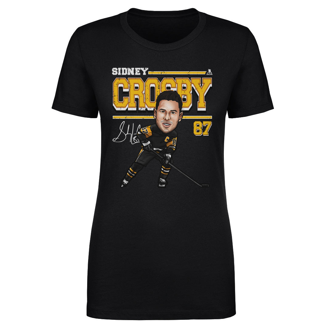 Sidney Crosby Pittsburgh Cartoon WHT