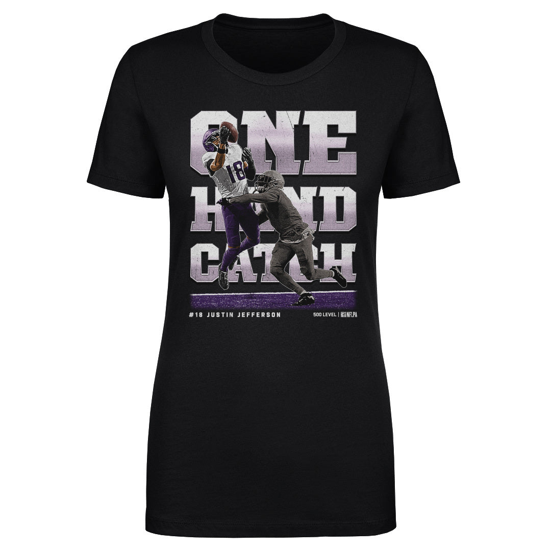 Justin Jefferson Minnesota One Hand Catch WHT