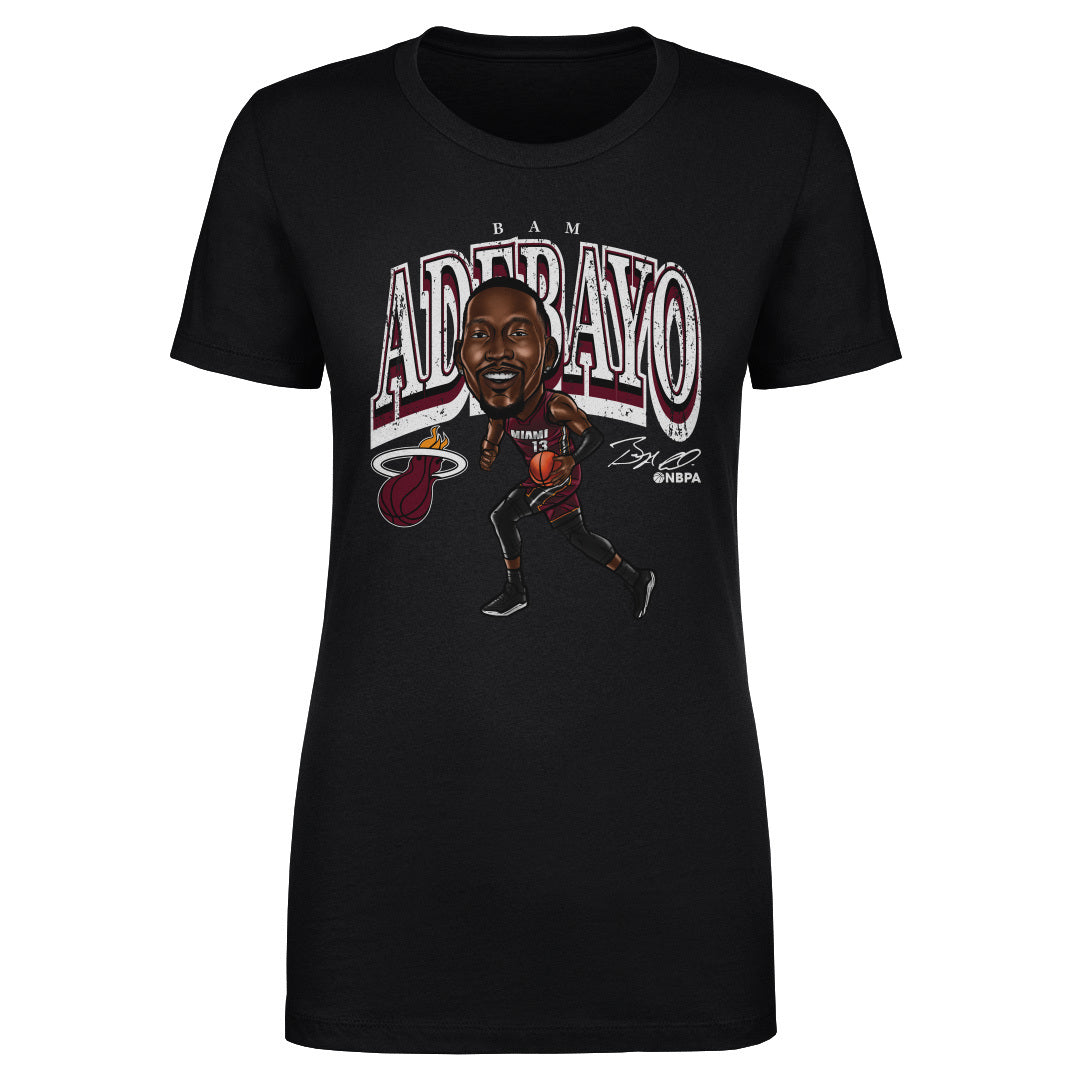 Bam Adebayo Miami Heat Cartoon WHT