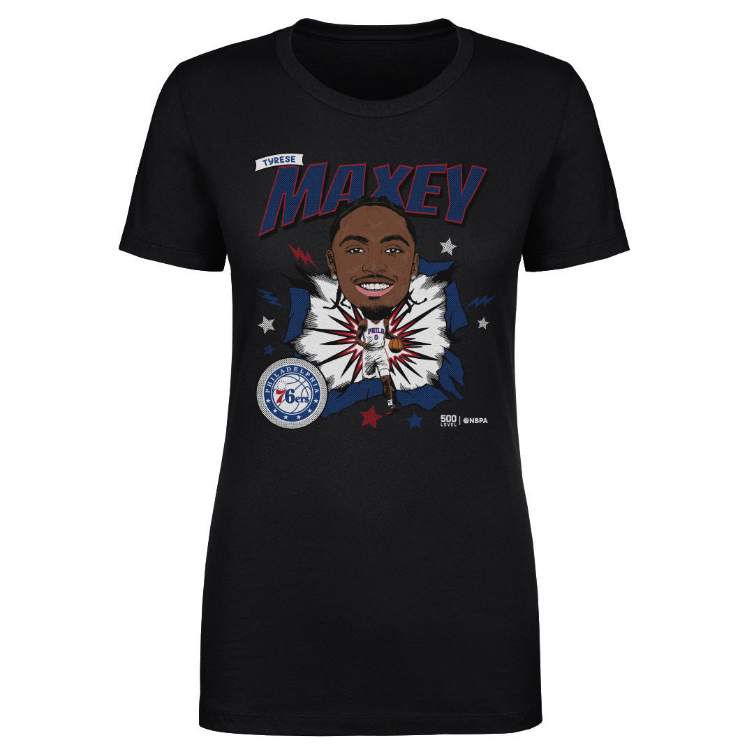 Tyrese Maxey Philadelphia 76ers Caricature WHT