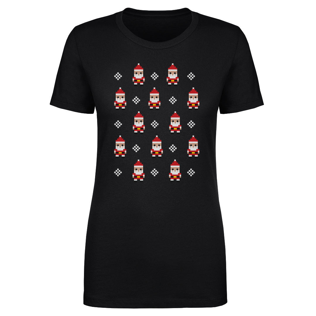 Christmas 8-bit Santas WHT