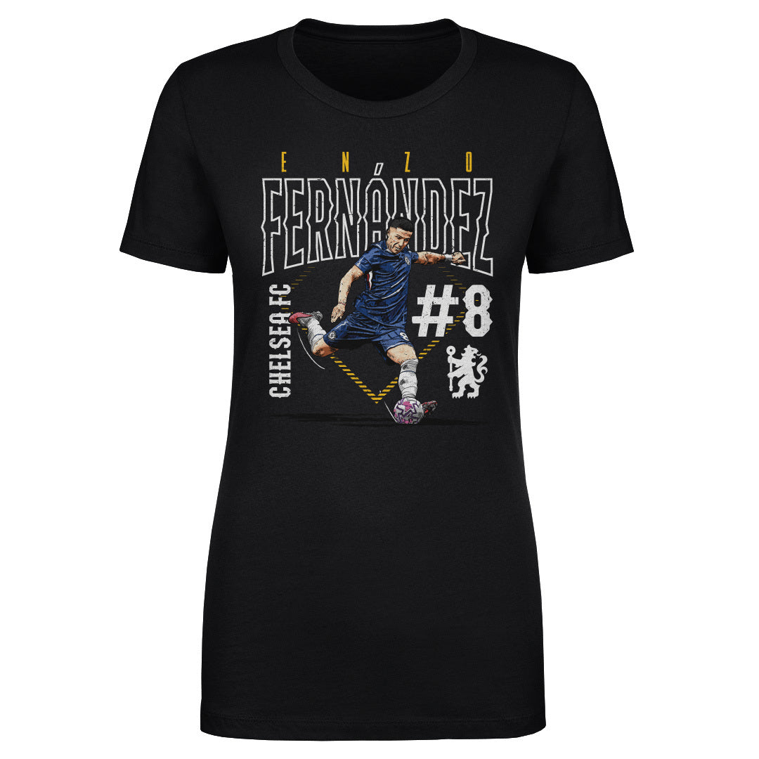 Enzo Fernandez Chelsea FC Outline Number WHT