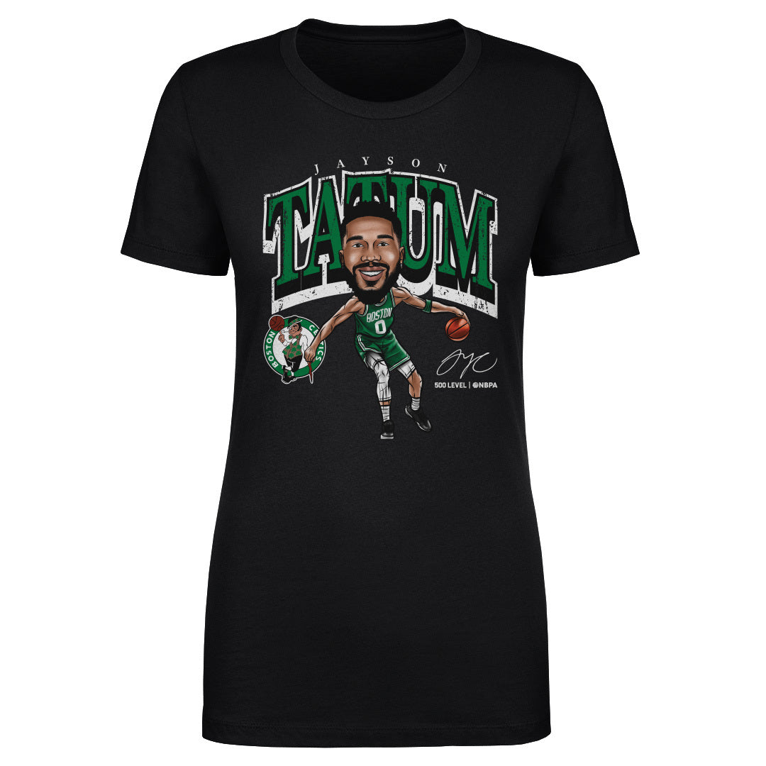 Jayson Tatum Boston Celtics Cartoon WHT