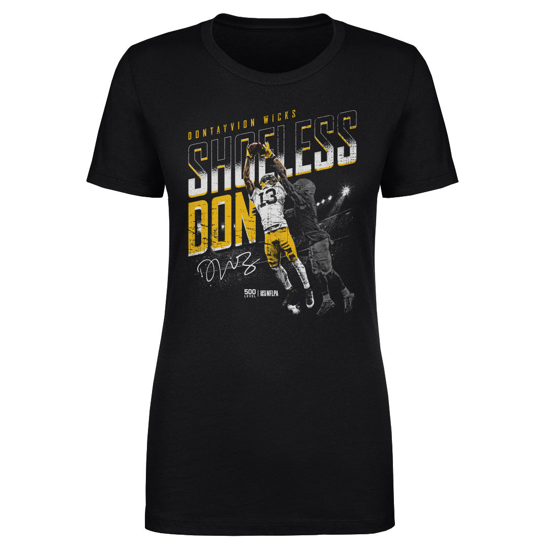 Dontayvion Wicks Green Bay Shoeless Catch WHT