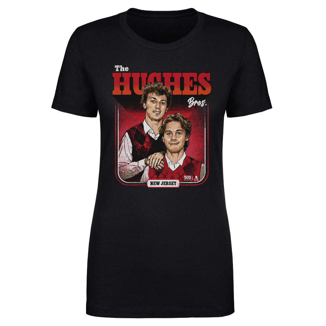 Luke Hughes & Jack Hughes New Jersey Step Brothers WHT
