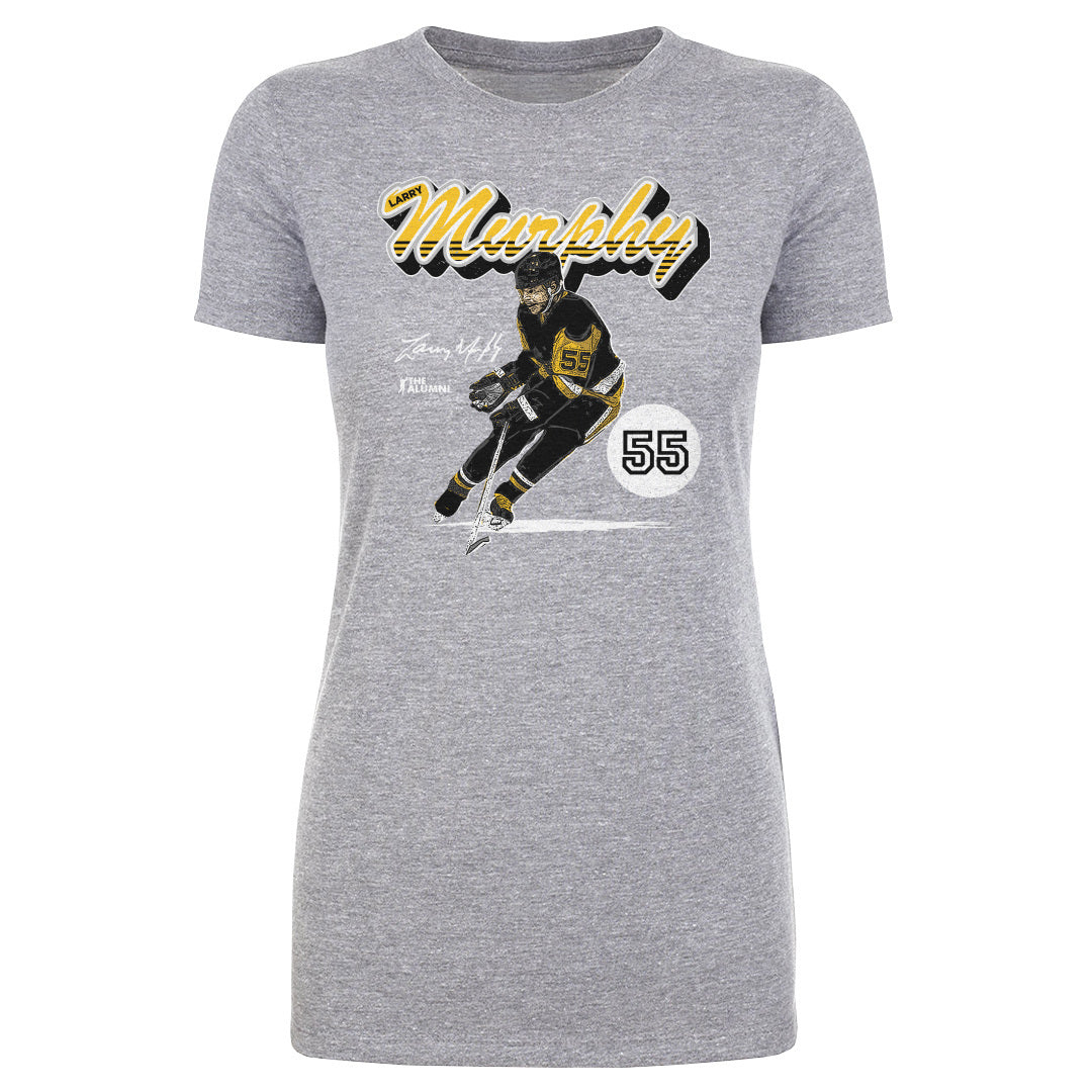 Larry Murphy Pittsburgh Retro Script WHT