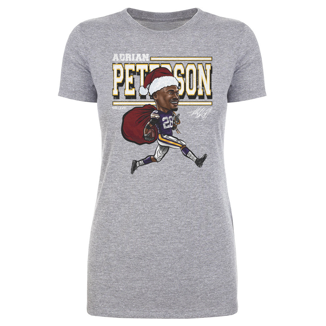 Adrian Peterson Minnesota Cartoon Santa Hat WHT