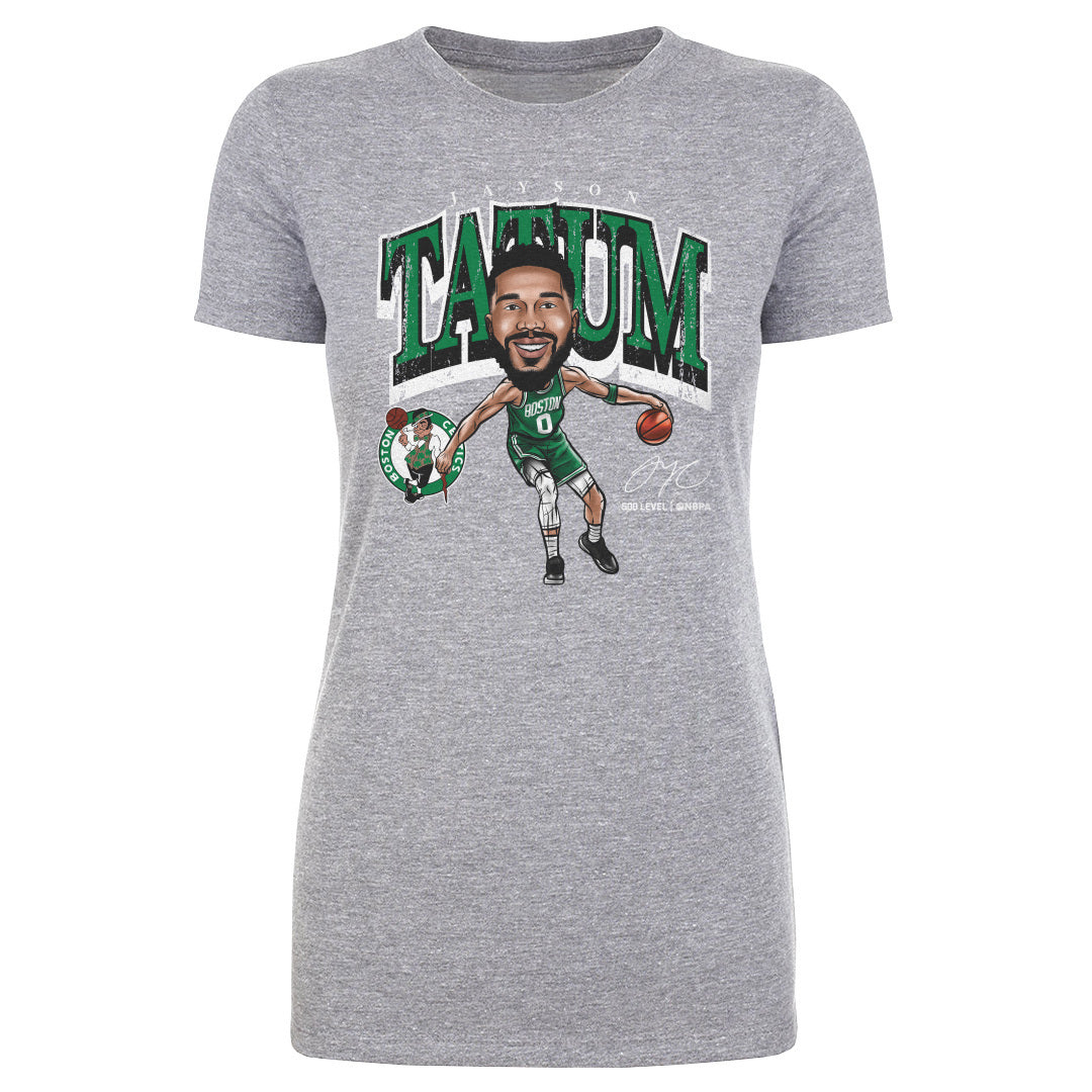 Jayson Tatum Boston Celtics Cartoon WHT