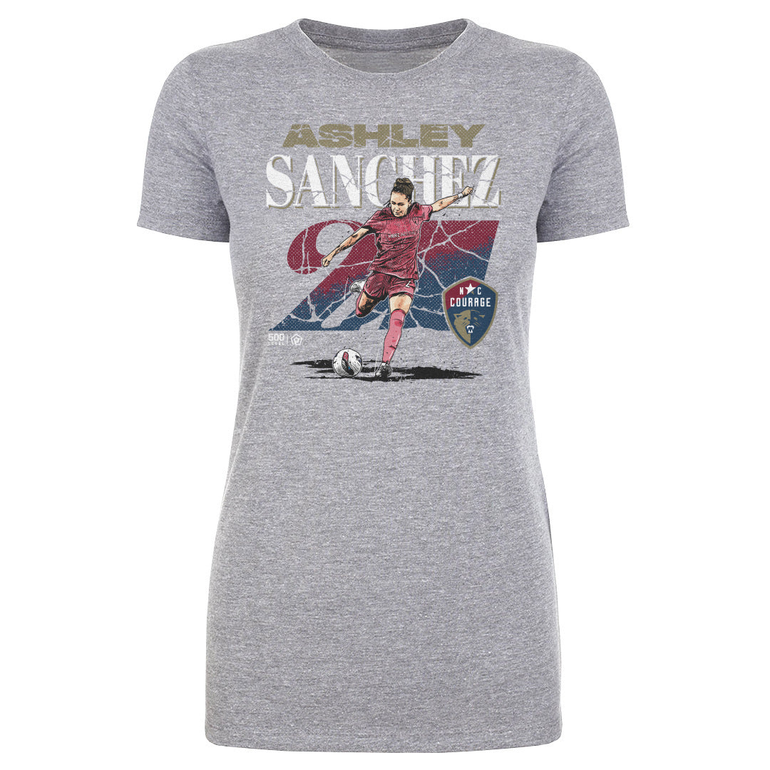 Ashley Sanchez North Carolina Courage Cracked Number WHT