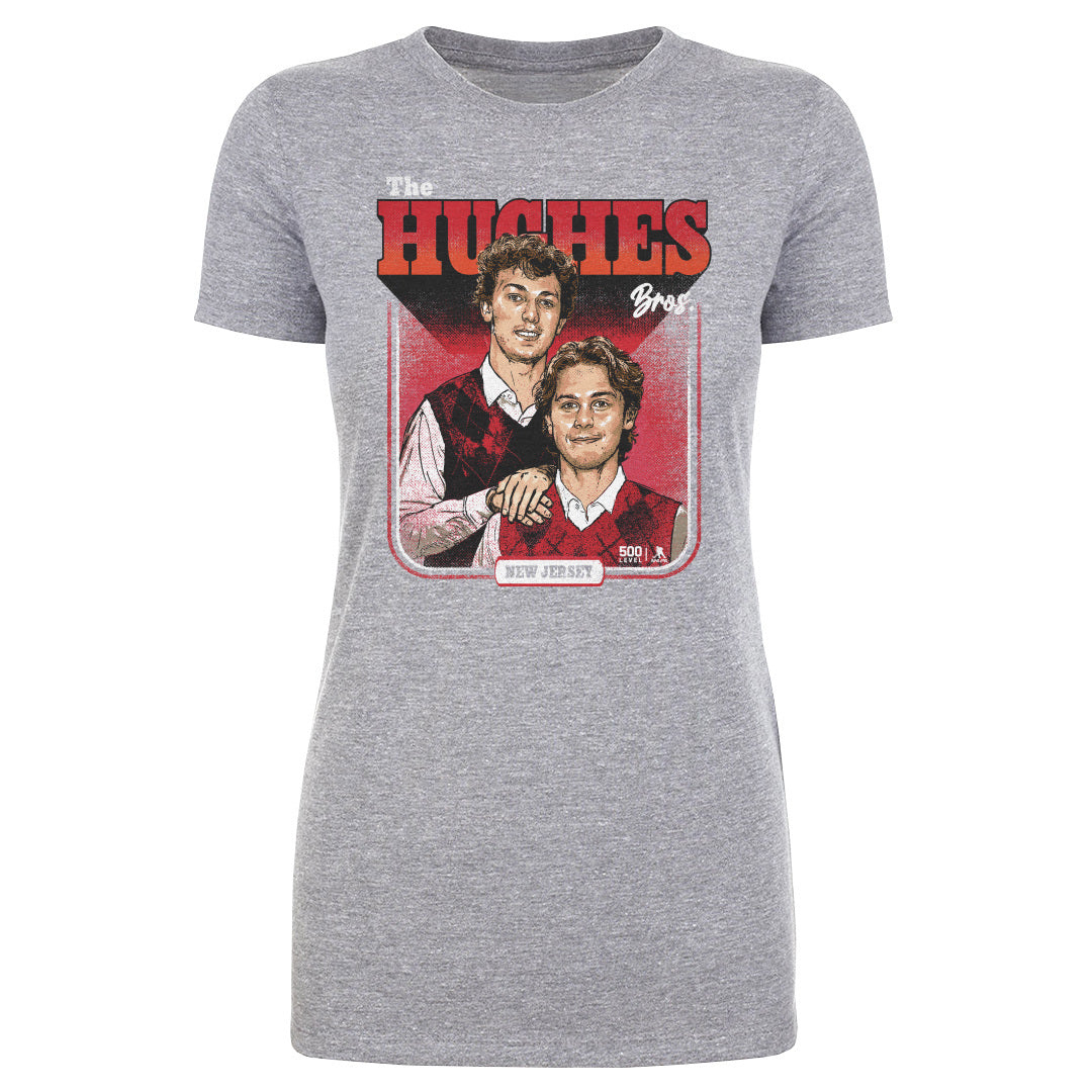 Luke Hughes & Jack Hughes New Jersey Step Brothers WHT