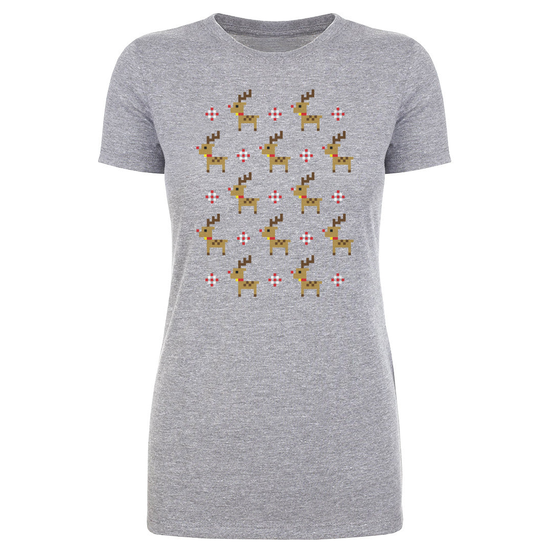Christmas 8-bit Reindeer WHT